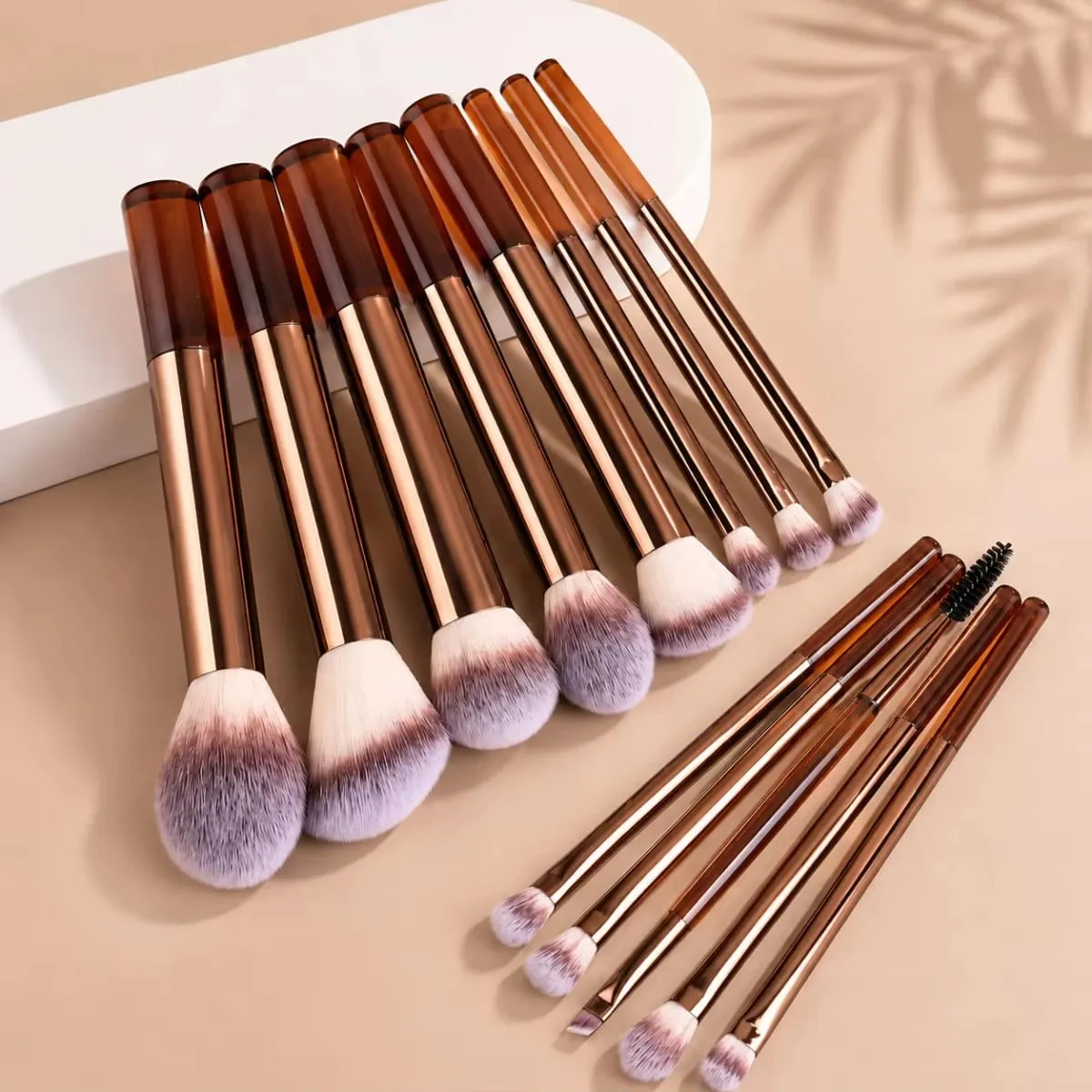 Professional Dual-Ended Makeup Brush Set with Foundation Contour Blush Powder Eyeshadow and Concealer Brushes Soft Syntheti