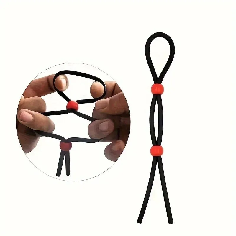 Adult Male Adjustable Penis Loops Rope Sex Toys Silicone Cock Rings Male Sex Toys