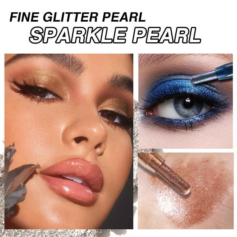 Sparkle Eyeshadow Stick Highlight Eye Pencil Shimmer Pearl Long-Lasting Waterproof Multi-Use Eye Makeup Beauty