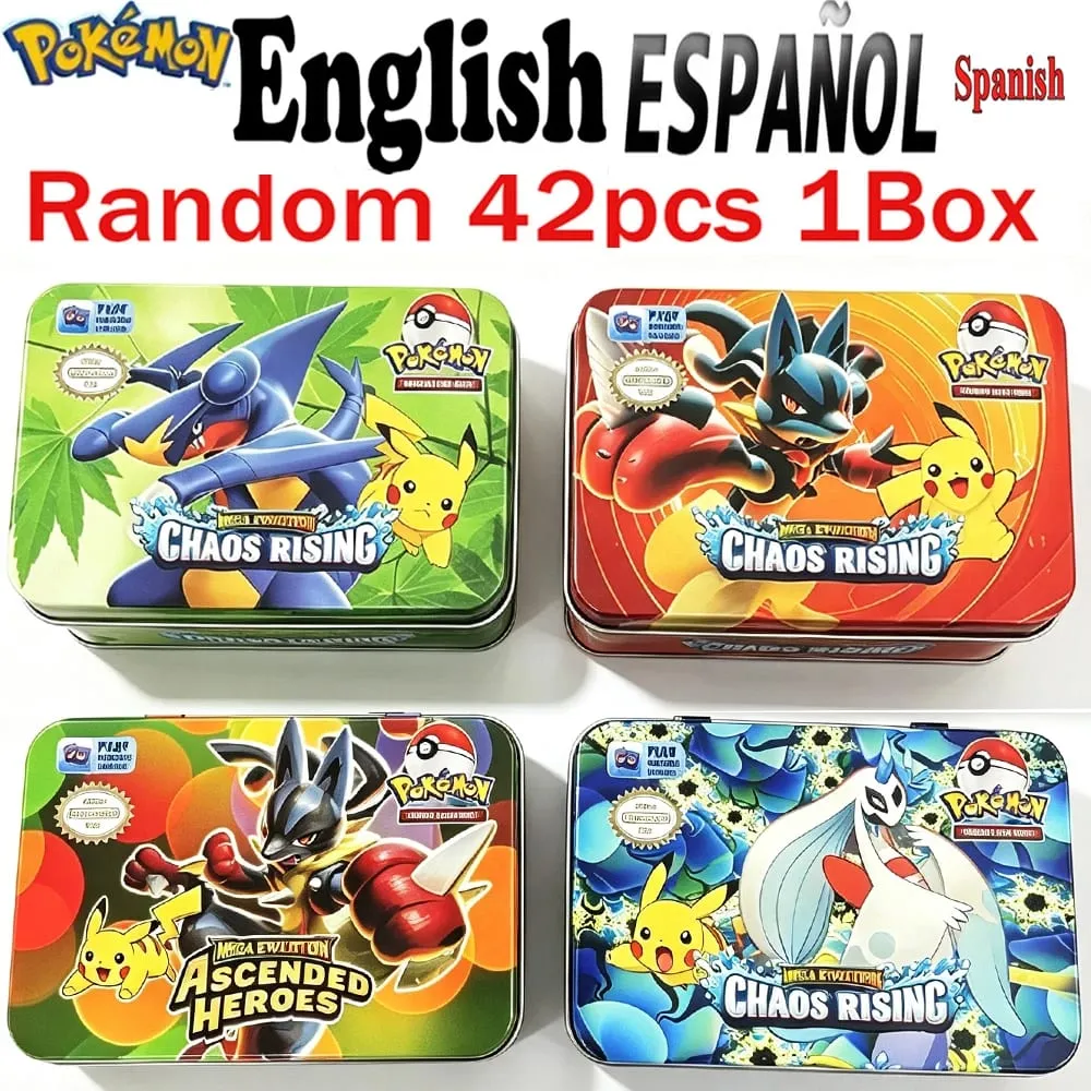 42pcs Pokémon Cards Battle Toys Lost Origin Pokémon Box with Anime Bank Pokémon Game Cards MEGA EVOLUTION for Childre