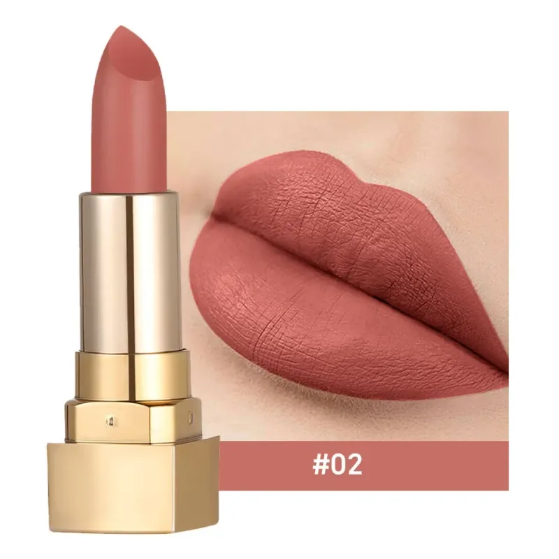 Batom creme antiaderente, brilho labial de longa duração, brilho labial fosco, à prova d'água e fácil de aplicar maquiagem