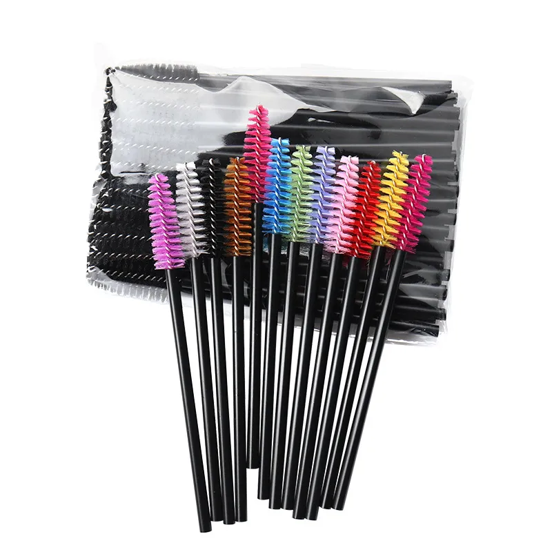 100pc Disposable Eyelash Brush Hollow Eyebrow Comb Lash Extension Makeup Brushes Mascara Stick Applicator Microbrush Beauty Tool