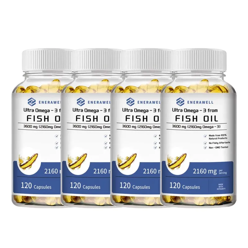 3600mg Fish Oil Capsules Rich in EPA & DHA for Heart Brain Eyes Immune Health Omega 3 Fatty Acids Supplement