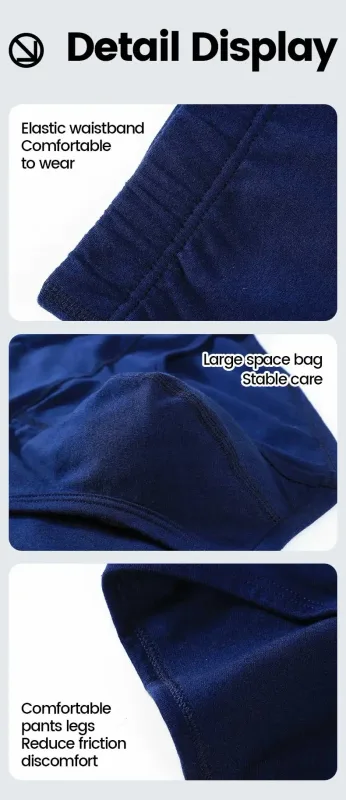 Men's High-Waist Cotton Underwear, Slim-Fitting Waist-Protecting, Plus-Size Warm Triangle Sports Briefs