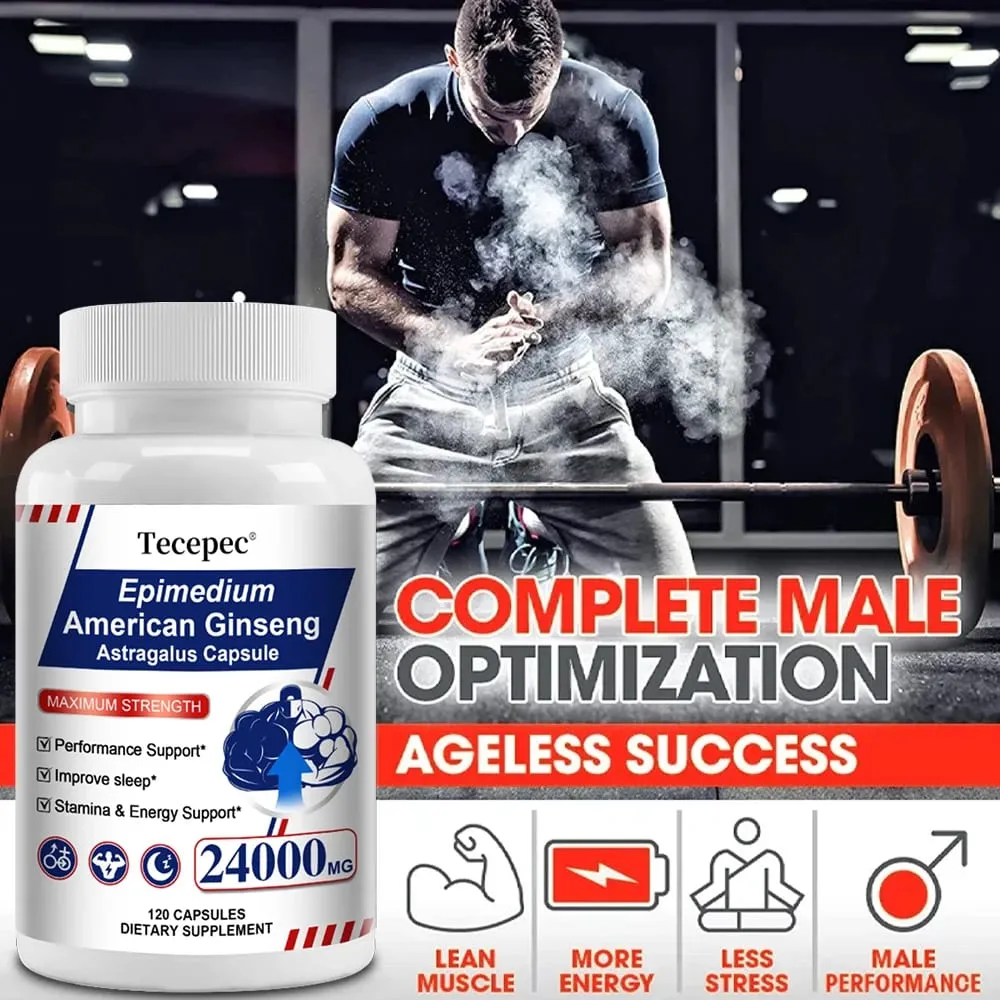 Ginseng & Astragalus Capsules Supports Strength Endurance & Energy Promotes Sleep Natural Immune Support 30/60/120 Capsules