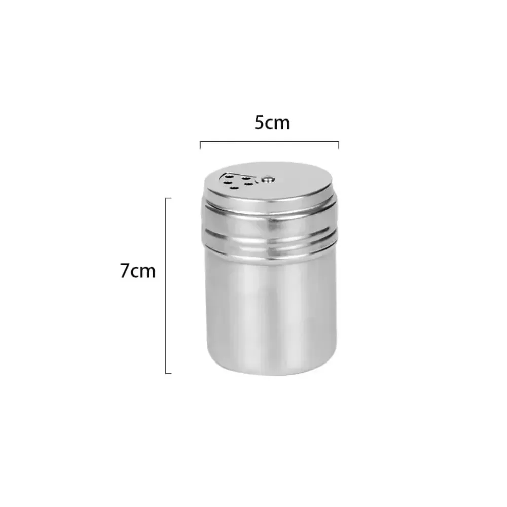 Multi-purpose Stainless Steel Seasoning Jar Salt Sugar Bottle Rotating Cover Spice Pepper Shaker Spice Jar Kitchen Gadgets