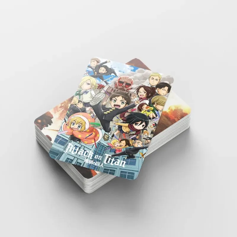 Carte postale de dessin animé Haikyuu Lomo, jouet tueur de démons Genshin Impact, cartes de Collection avec autocollants, cadeau d'anniversaire