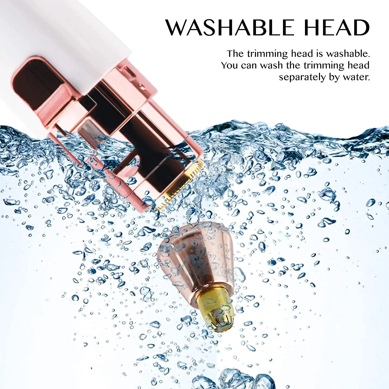 Dighealth 2 EN 1 Rasoir De Sourcils Rechargeable Épilateur Facial Maquillage Mini Rasoir Épilateur Indolore avec Lumière LED Intégrée