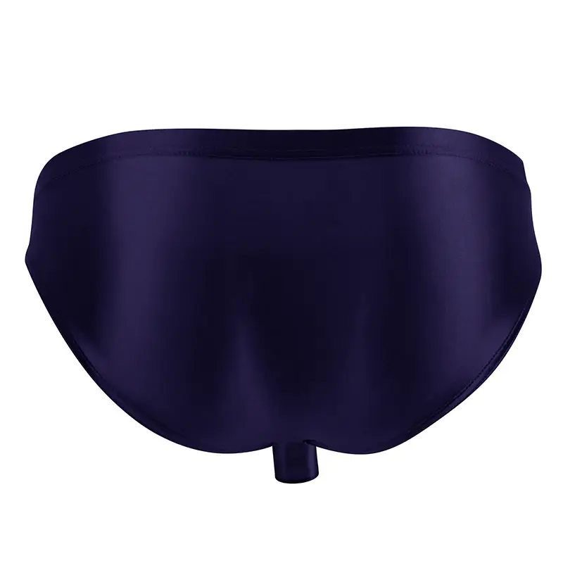 High Elastic Bikini Briefs gay Men's glossy underwear open Pouch Panties Men Smooth gay underwear