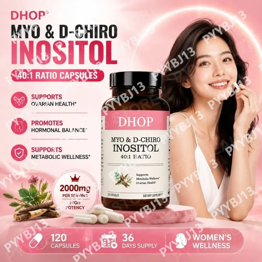 40:1 Myo D-Chiro Inositol Capsules - Supports Ovarian Health Hormonal Balance Metabolic Wellness Vitamin B8 100 Capsules