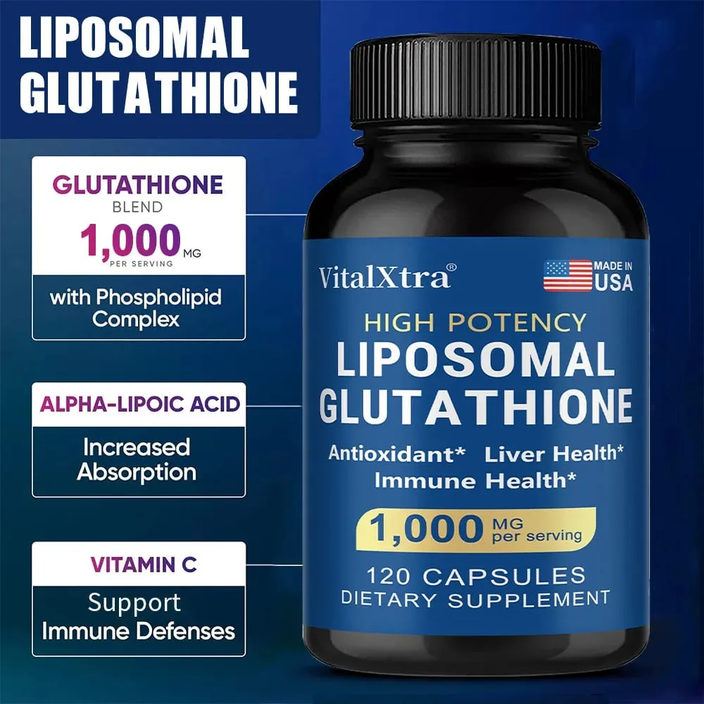 Liposome Glutathione Supports The Immune System and Cardiovascular Health Promotes Brain Health Liver Health