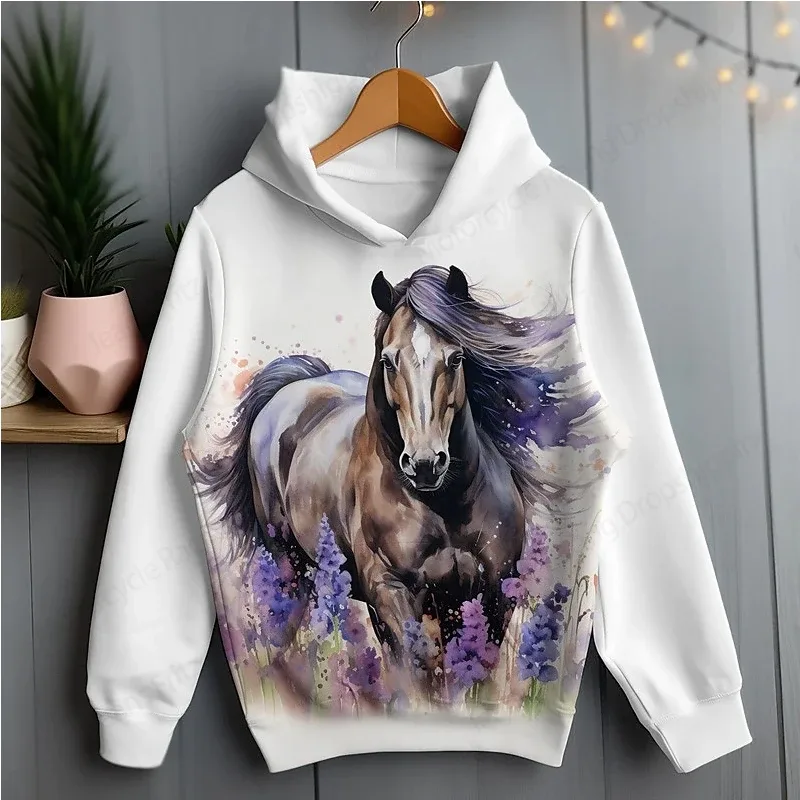 Dier Sweatshirt Grappige Kip Eekhoorn Paard Konijn 3d Print Hoodie Mannen Vrouwen Mode Oversize Hoodies Vrouwen Zweet Straat Jas