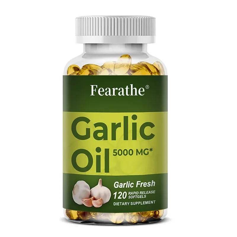 Premium Garlic Fresh 5000mg Garlic Oil Dietary Supplement for Heart Health and Circulation Support with Antioxidant NON-GMO