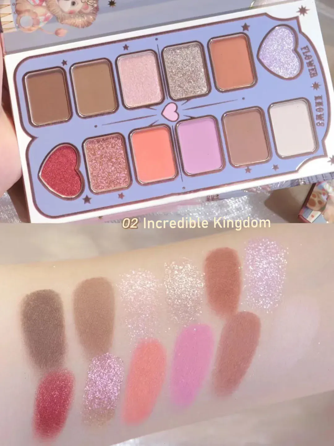 Flower Knows Circus Series 12 Coloured Eyeshadow Palette Matte Shimmer Glitter Sequins Pigment Eye Face Makeup Beauty Cosmetics