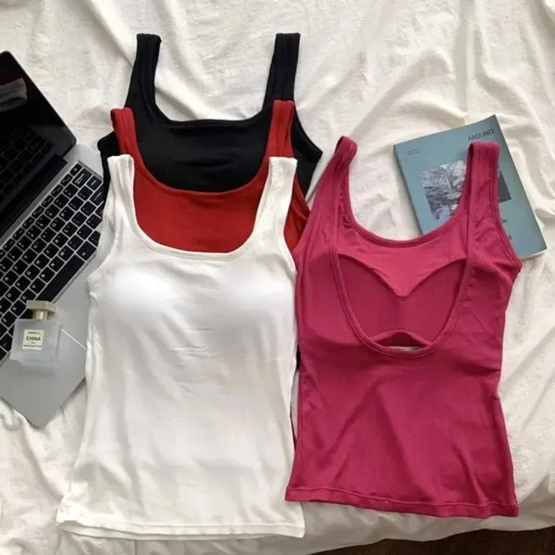 Red Bal Strap Vest Women's Tight Elastic ort Top with Chest Pad ort Wrap Chest irt Autumn Outdoor Wear Sports Top