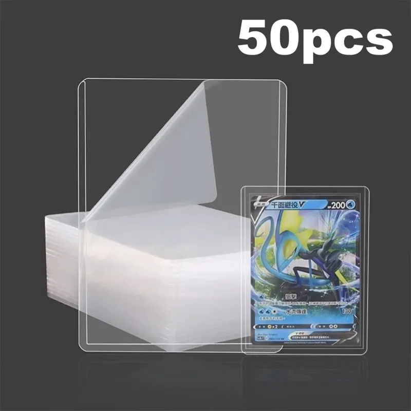 25-150pcs Hard Protective Film Card Sleeves Anti Scratch Holder Protector Fit For YuGiOh Pokemon baseball Sports Cards Toy