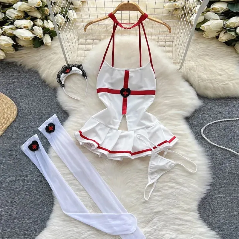 Sevimli Gri Tavşan kulaklık Üst Seksi Backless Slim Fit Bodysuit Zip Kolsuz Kadın Seksi Erotik Iç Çamaşırı Tavşan Cosplay Tulum