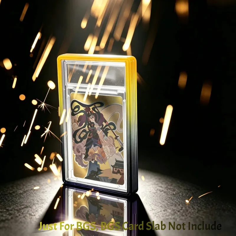 Glitter TPU Slab Bumper Guard Case Holder Protective Skin Display Sleeves with Clear Back for BGS 35PT Graded Trading Card