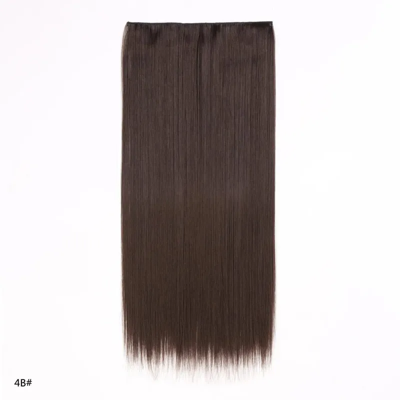 Synthetic 24 Inch Long Straight Clip in Hair Extension Seamless Natural Looking Easy Install Women’s Hairpieces for Daily Wear