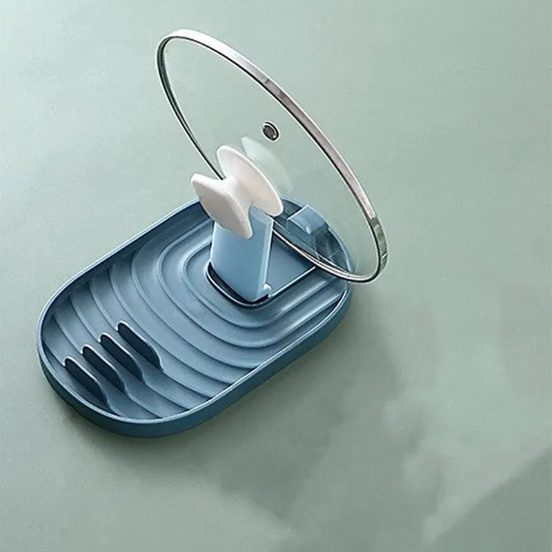 1pcs Polychrome Foldable Nordic Style Pot Holder Lid Shovel Storage Rack Practical Multifunctional Utensils for Kitchen Supplies — image 8