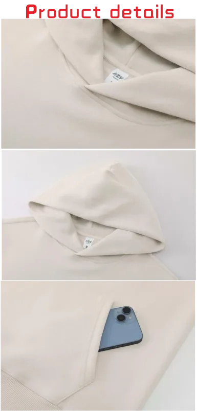 Fashionable Loose Cotton Hooded Sweatshirt for Men and Women, Customized Printed Logo, Embroidered Logo, Spring and Autumn Cloth