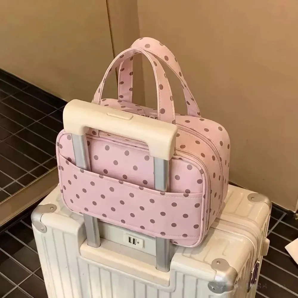Waterproof Makeup Brush Organizer Bag Multilayer Portable PU Travel Cosmetic Handbag Storage Pouch Makeup Brushes Toiletries Bag