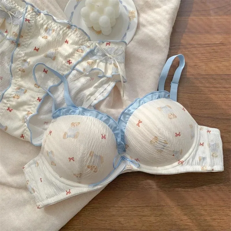 Japanese Style Push Up Bra & Panty Set for Women - Cute Lingerie to Enhance Small Bust