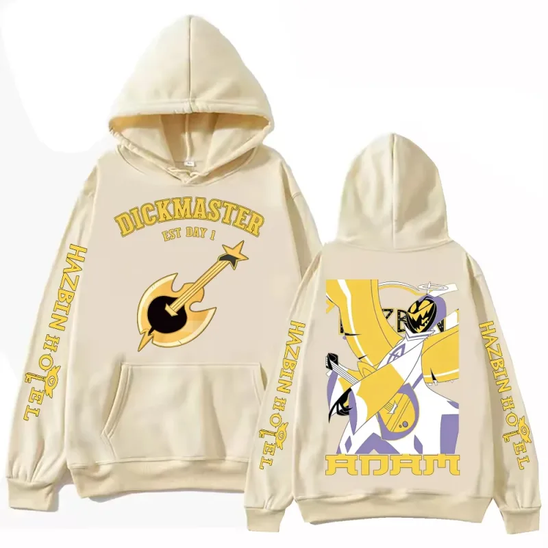 Anime Hazbin Hotel Adam Graphic Printed Hoodies For Man Woman Clothing Long Sleeve Pullover Tops Hip Hop Y2k Trendy Sweatshirt