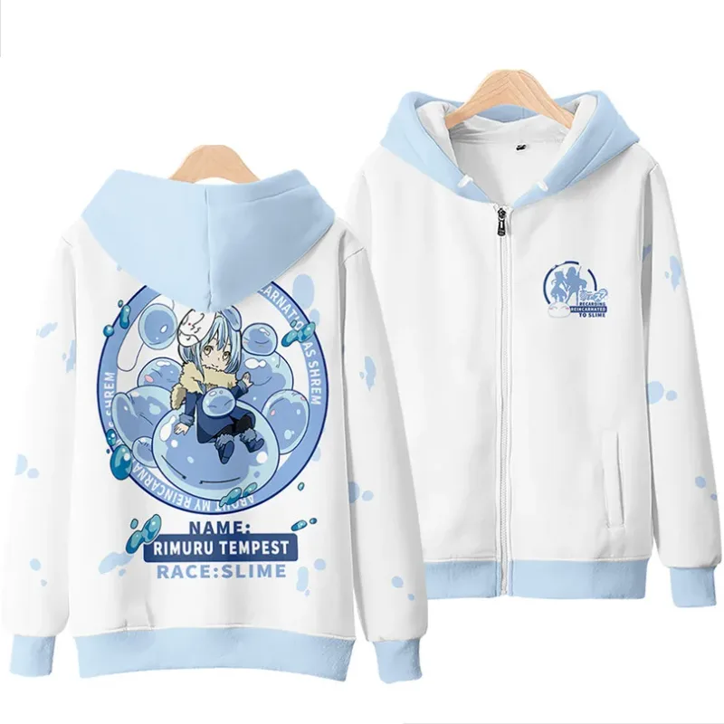 Anime Rimuru Tempest 3D Print Hoodies Men Women Long Sleeve Sweatshirt Harajuku Streetwear Coat Cosplay Costume