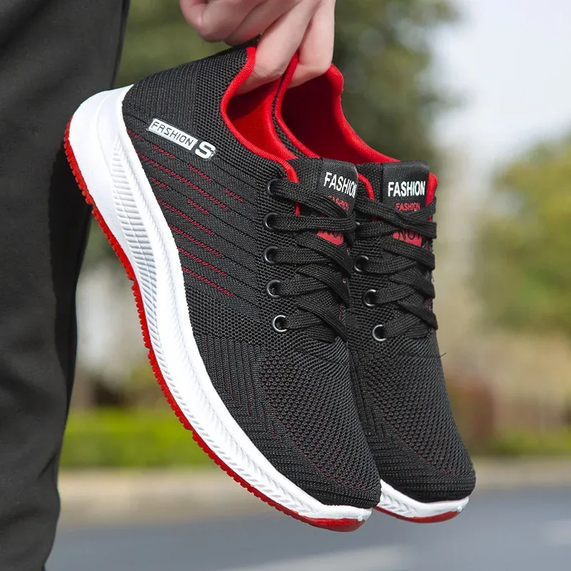Spring Summer men's shoes breathable light casual sports shoes outdoor soft soles comfort lace up running shoes student sneakers — image 2