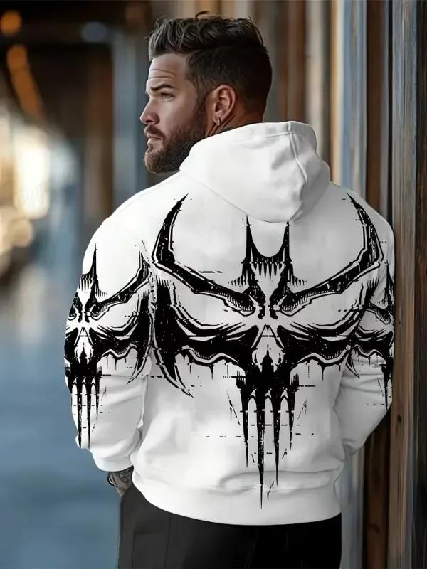 Hoodies Cetakan 3D Kelawar Gothic Lelaki untuk Lelaki Wanita Baju Sweat Gaya Jalanan Pullover Baju Olahraga Halloween Musim Gugur/Musim Sejuk Longgar Kasual