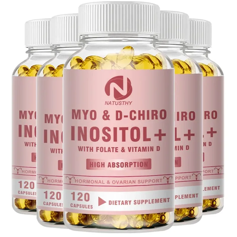 Myo & D-Chiro Inositol Capsule with Folate For Women's Hormone Balance Ovarian Function Health