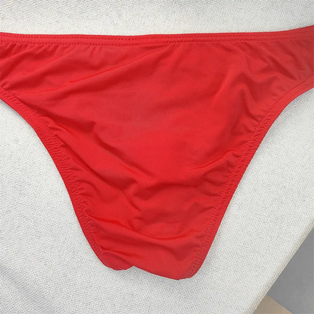 Men's Ultra-low Waist Bugle Pouch Bikini Briefs Sexy Tight Transparent Underwear Male Ice Silk Ultra-thin Underpants Plus Size