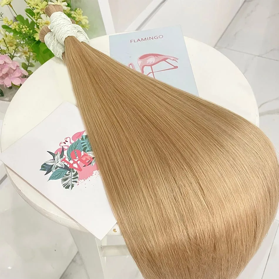 Virgin Real100% Human Hair Bulk Extension Black 613 Blonde Hair Bulk 12a Weaving For Braiding Unprocessed No Weft Straight Hair