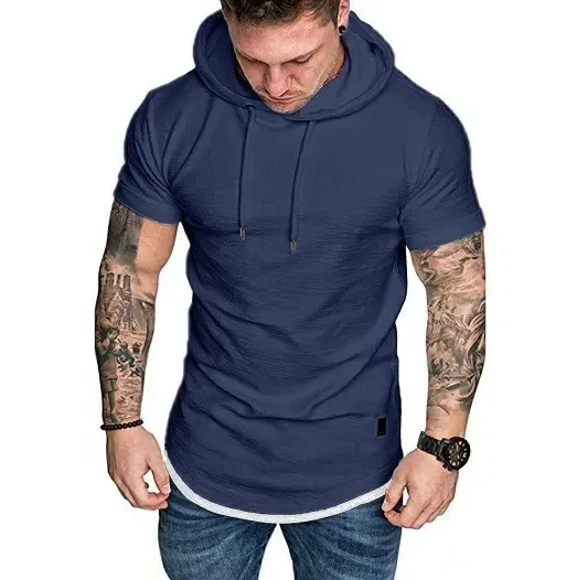 2026 Brand New Mens Hoodies Sweatshirts Short Sleeve Men Hoodies Sweatshirt Casual Solid Color Man Hoodie For Male Hooded