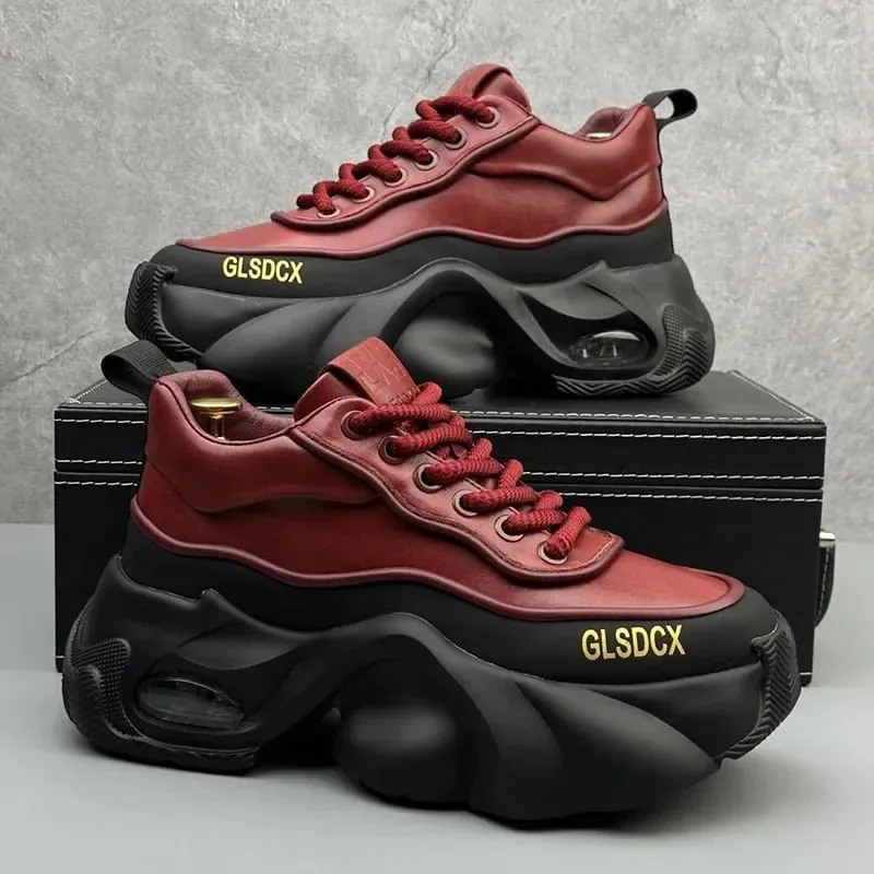 Designer Style Men Shoes Autumn Fashion Comfortable Men's Thick Platform Sneakers Casual Shoes Sports Trainers Tenis