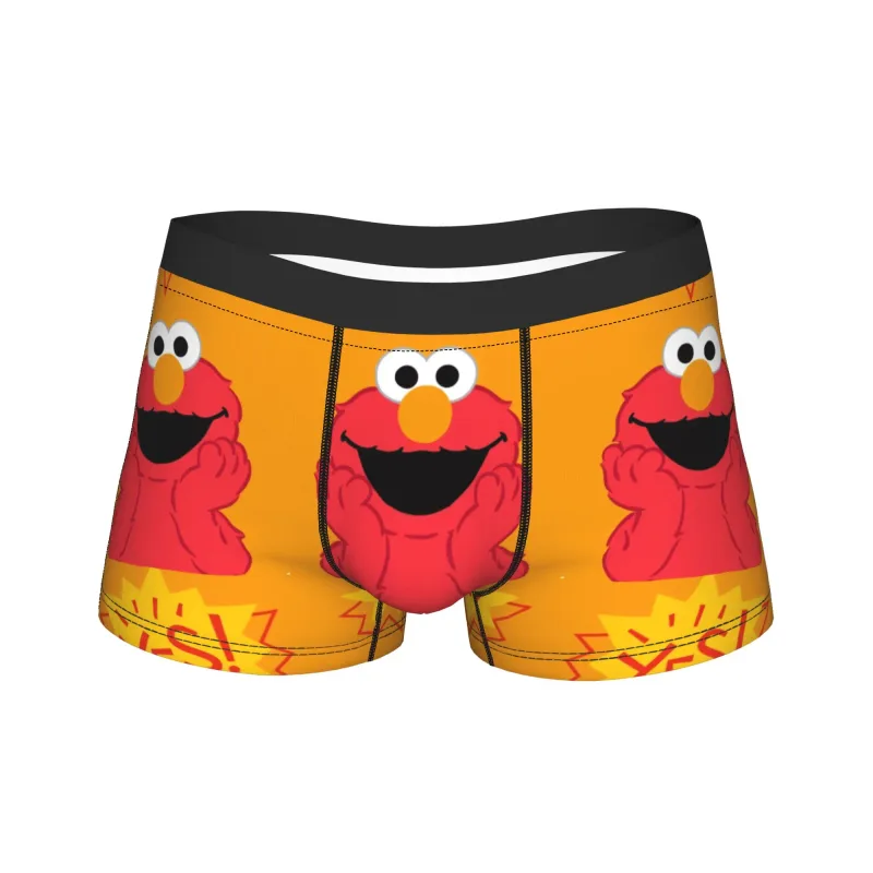 S-Sesames Streets Tango Elmo & Grover Underwear Men Shorts Briefs Funny Boxershorts Quality Customs Oversize Panties