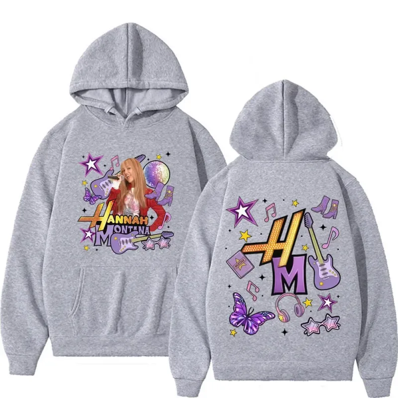 Hannah Montana 20Th Anniversary Printed Hoodies Men Women Fashion Aesthetic Sweatshirts Long Sleeve Pullovers Streetwear