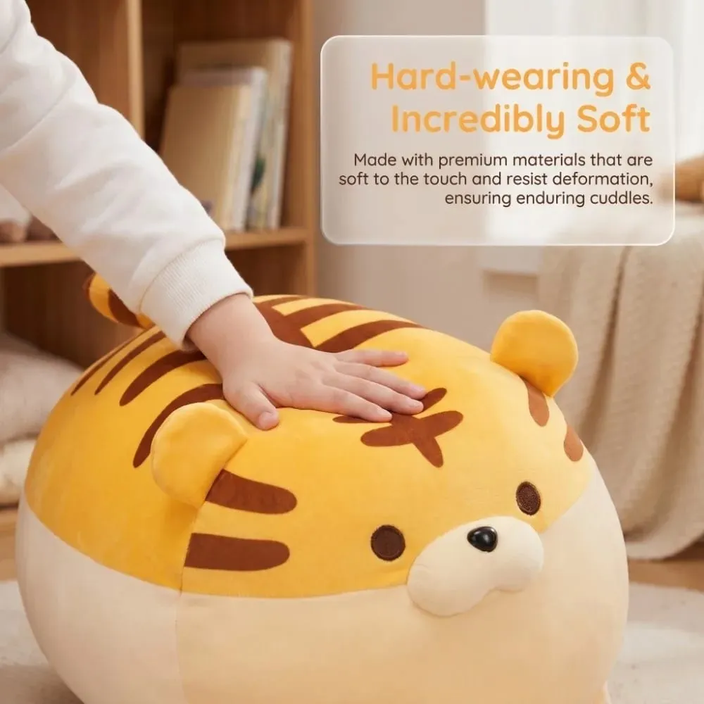 Creative Down Cotton Plush Pillow Cute Cartoon Stuffed Doll Soft Plush Tiger Plush Toy Daily Leisure