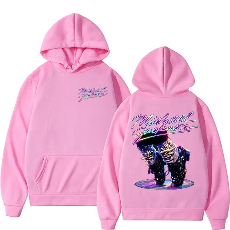Michael Jackson King of Pop Graphics Hoodies Hip Hop Pop Music Fashion Sweatshirts Men Women Casual Fleece Long Sleeve Pullovers