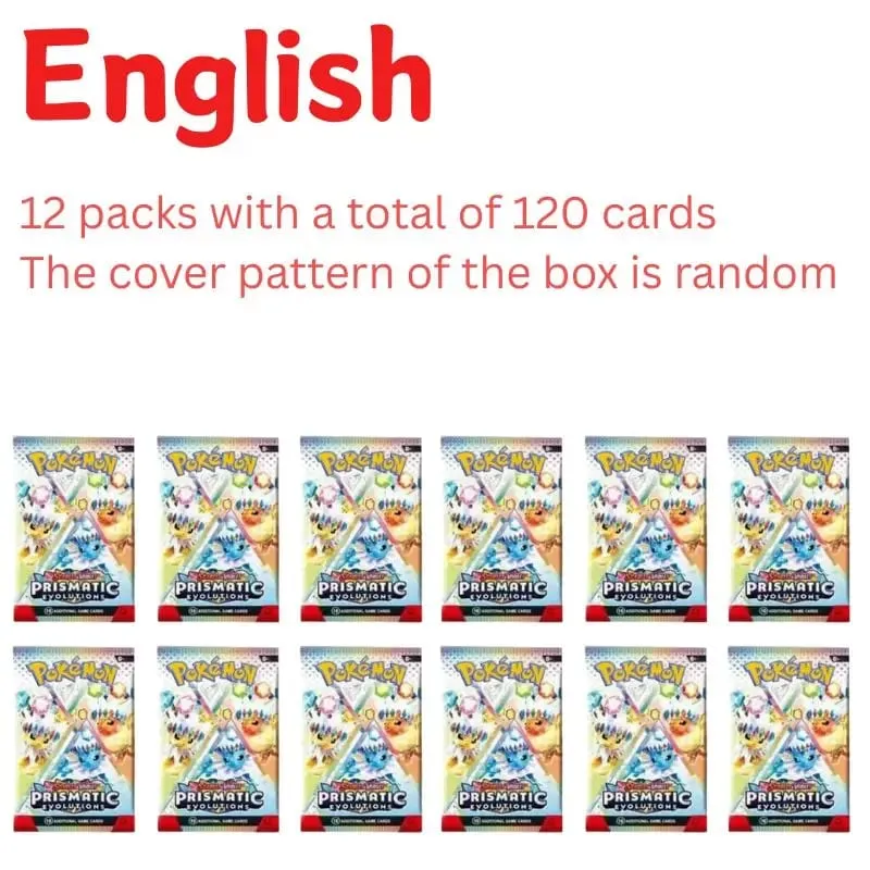 360Pcs/Box 10Cards/PACK English Pokémon Card Prismatic Evolutions English Booster Battle Transaction Card Gifts