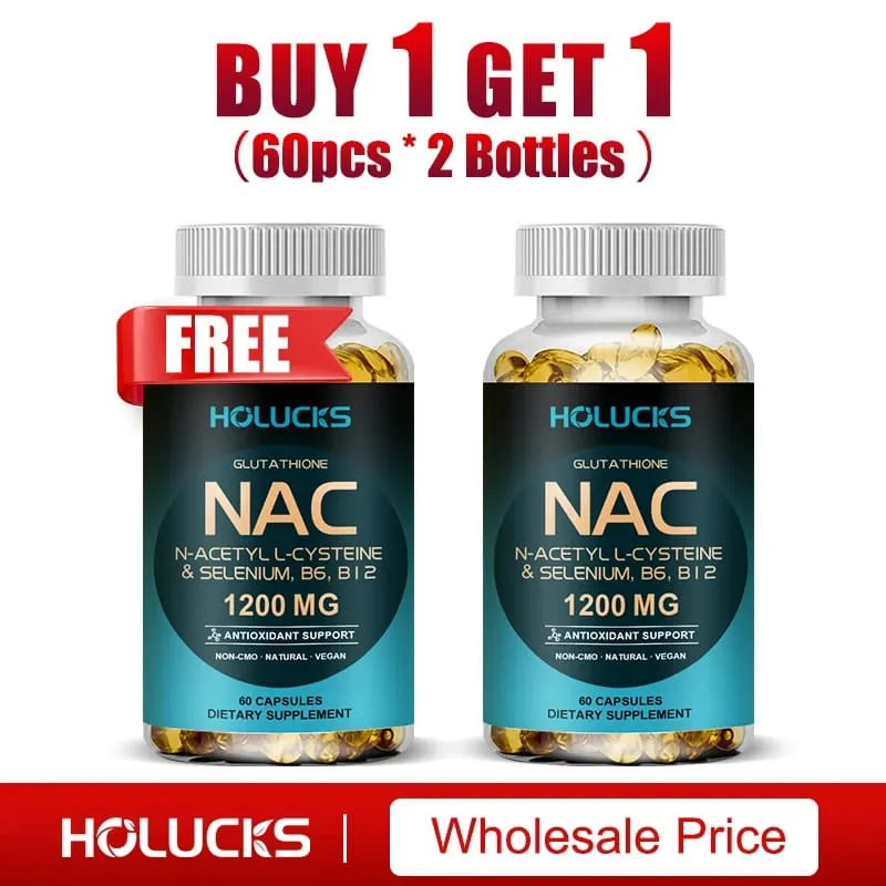NAC Glutathione Food Supplement Detox & Antioxidant Anti-Aging for Liver Health Immune Support Skin Care Hair Nails