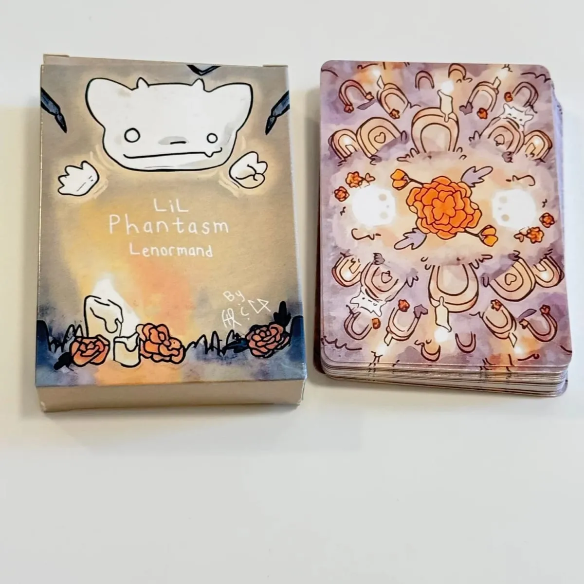 38pcs Lenormand Series Cards -Lil Phantasm Lenormand Oracle Deck English Tabletop Cards For Parties Precognition & Divination