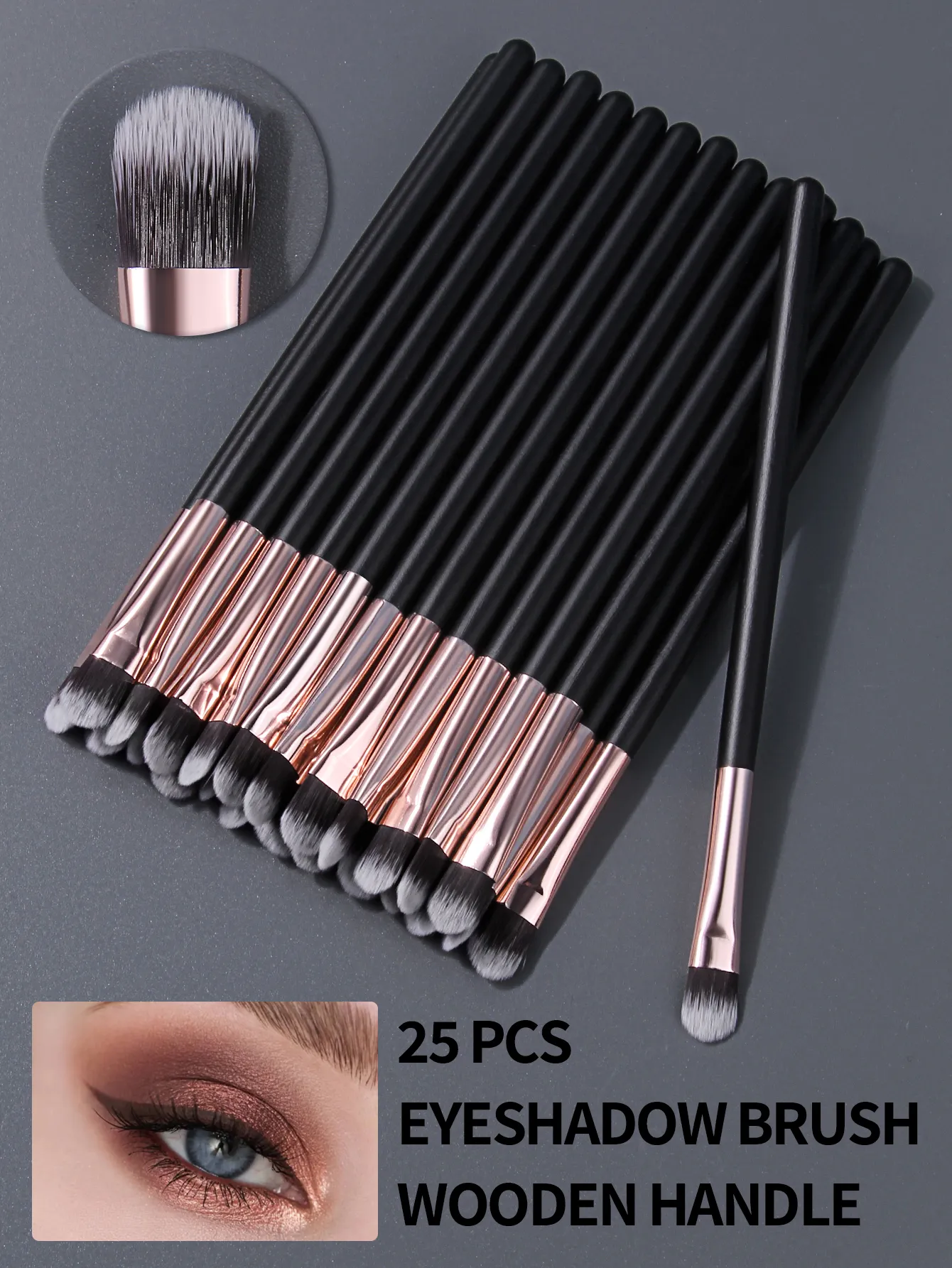 1Pc/25Pcs Eyeshadow Brush Set Soft Synthetic Eye Makeup Brushes for Blending Shading Detail Eye Makeup Tool