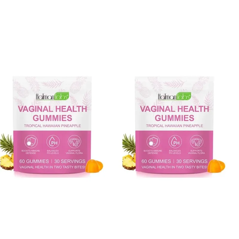HalmanLabs Vaginal Health Gummies with Probiotics and Vitamin C Balances PH Levels and Supports Vaginal Flora - 60 Gummies