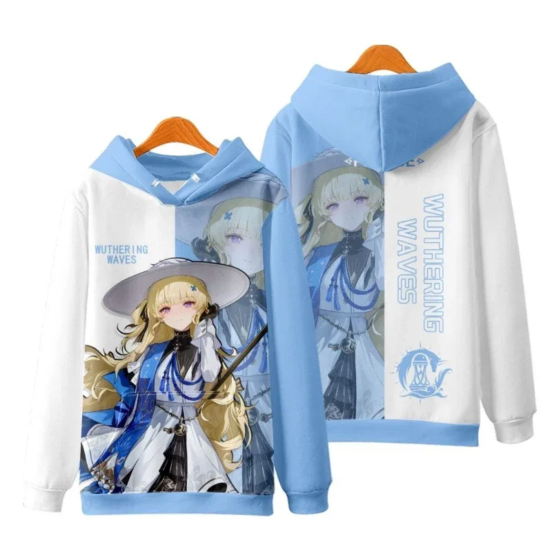 Game Wuthering Waves All Role Playing 3D Hoodies Sweatshirts Fashion Men's Anime Pullover Autumn/Winter Outdoor Casual Tracksuit
