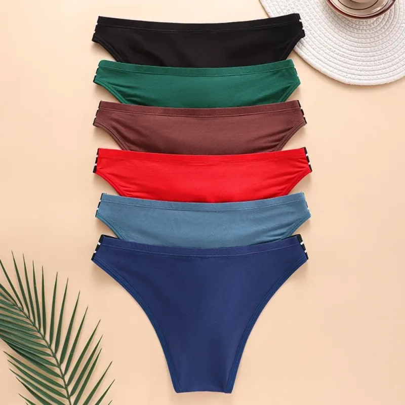 Underpants Lingerie Men's Triangle Panties Stripe Breathable Men Thin Briefs Mid Waist Large Size Underwear for Men Gifts