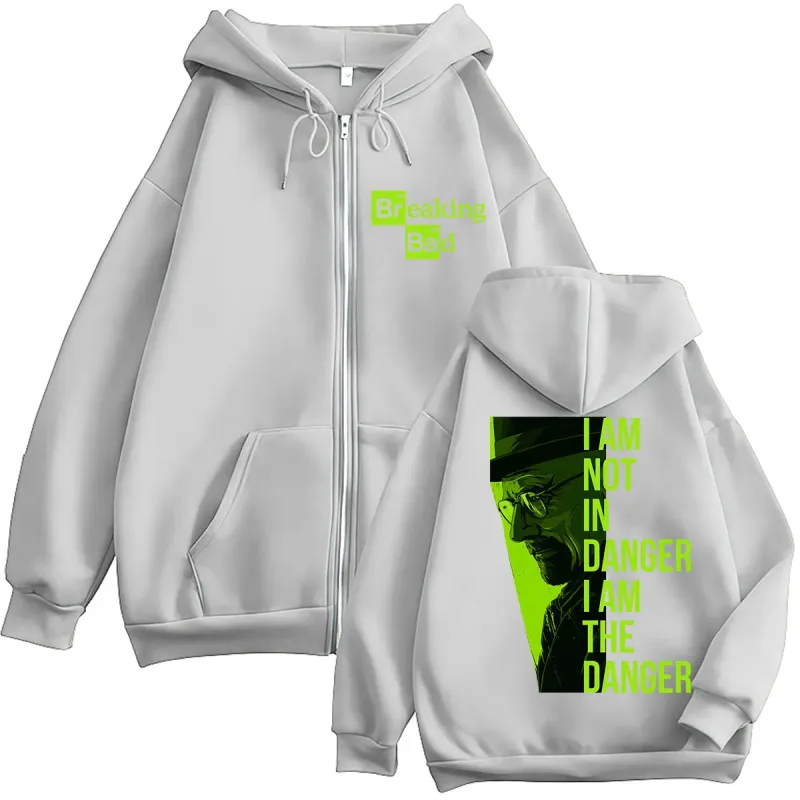 TV Dizisi Breaking Bad Heisenberg Zip Up Kapüşonlular Ben Tehlike Değilim Ben Tehlikeyim Erkek Kadın Eşofman Gevşek Sonbahar Rahat Mont