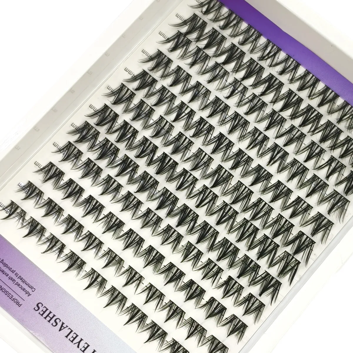 12rows Diy Cluster Lashes 8-16mm Cat Eye Lashes Invisible Band Premium Mink Manga Lash Clusters Natural Style Faux Cils