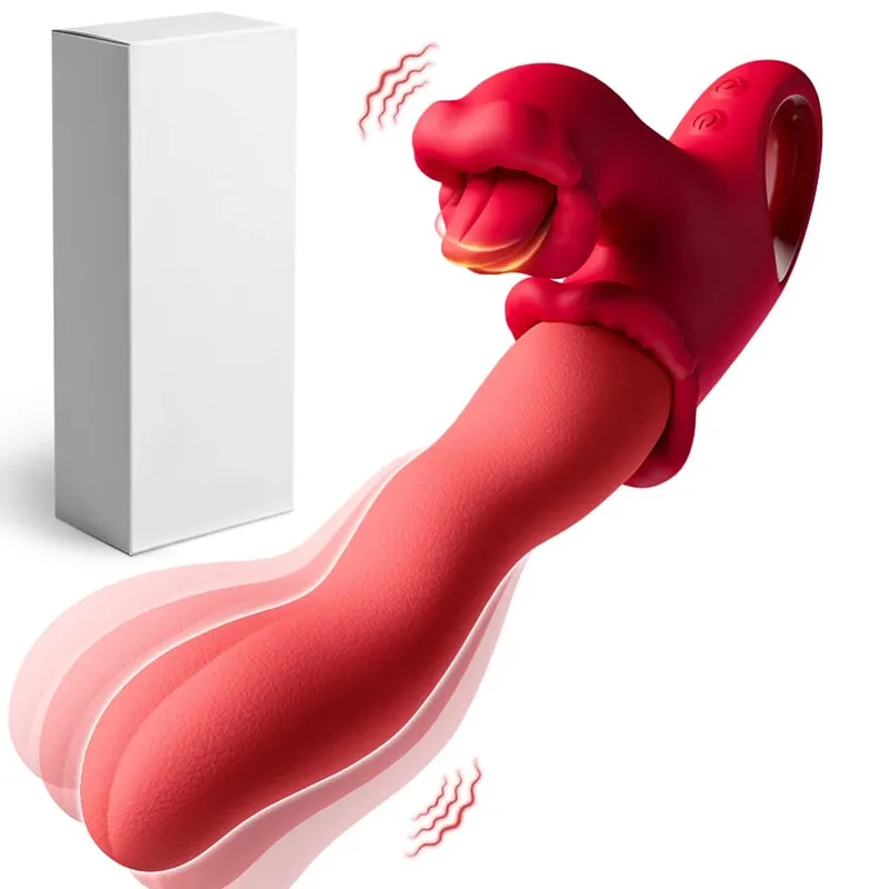 Clitoral Tongue Scroll 3 IN 1 Vibrator for Women Clit Nipples G-Spot Stimulator Female Vagina Massager Vibrator Adult Sex Toys